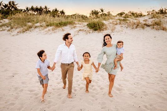 Family picture at the beach