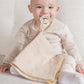 Personalized Beige Muslin Pacifier Holder Lovie