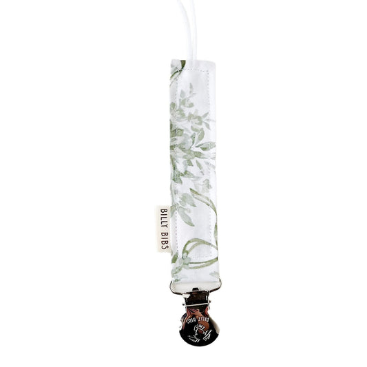 Green Toile Pacifier Clip