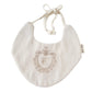 Initial Crest Ivory Bib