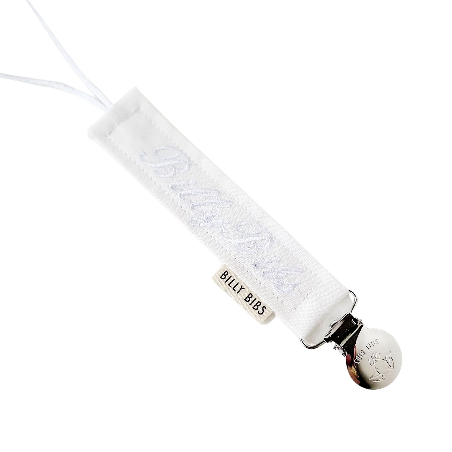 White Pacifier Clip