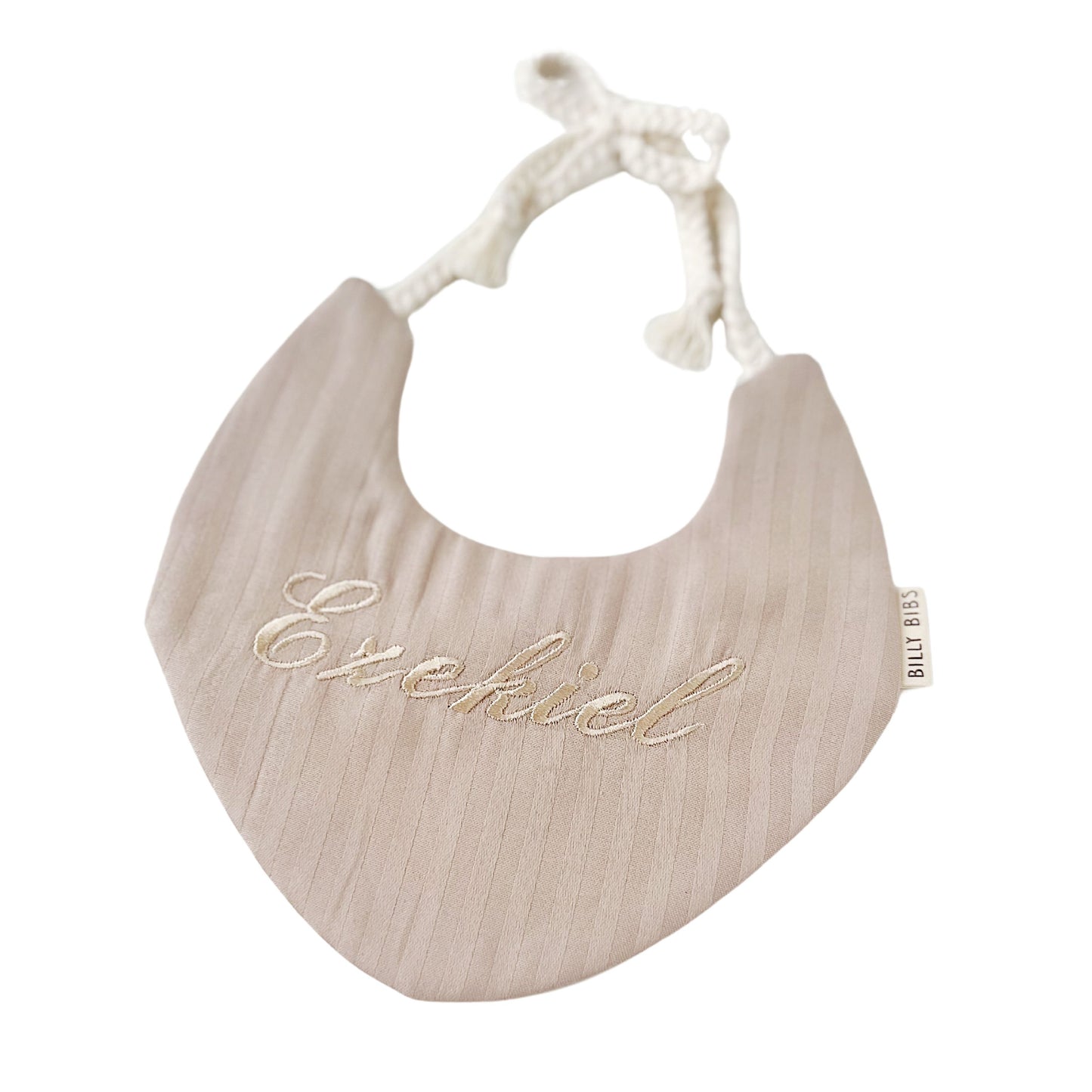 Taupe Personalized Bib