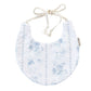 Blue Toile Floral Bib