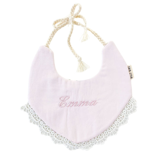 Pink Monogrammed Bib