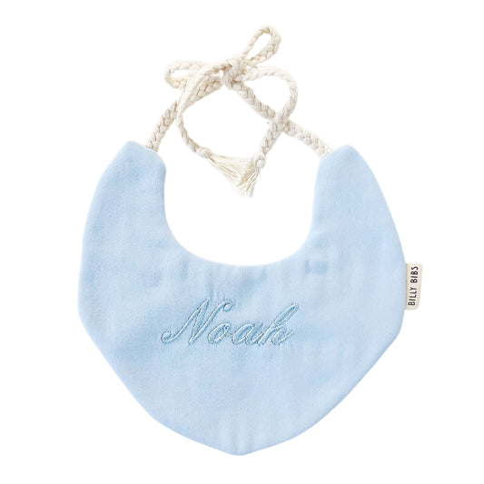 Blue Monogrammed Bib