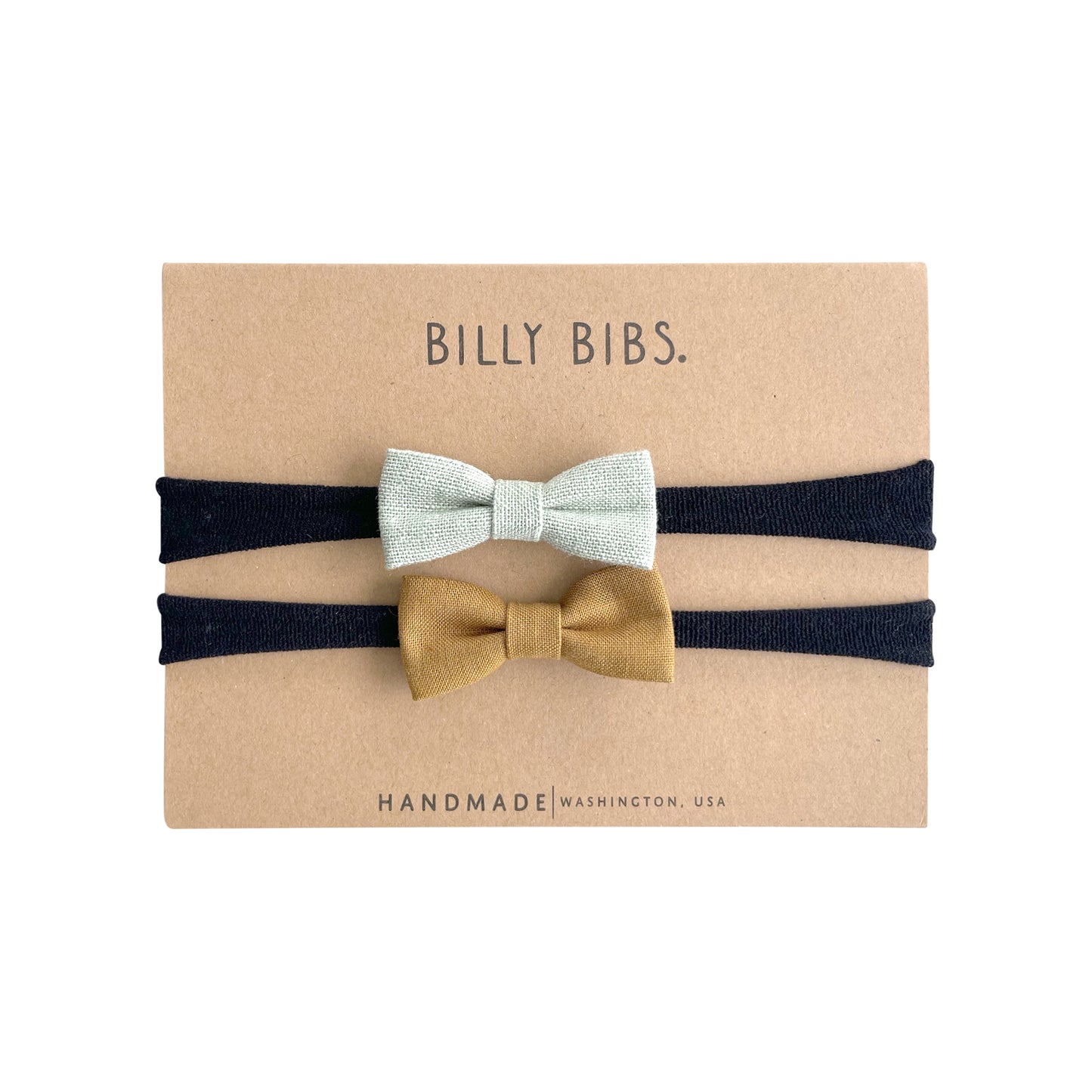 Solid color bows Set x 2 - With black Headband