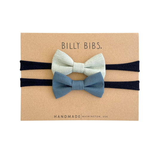 Solid color bows Set x 2 - With black Headband