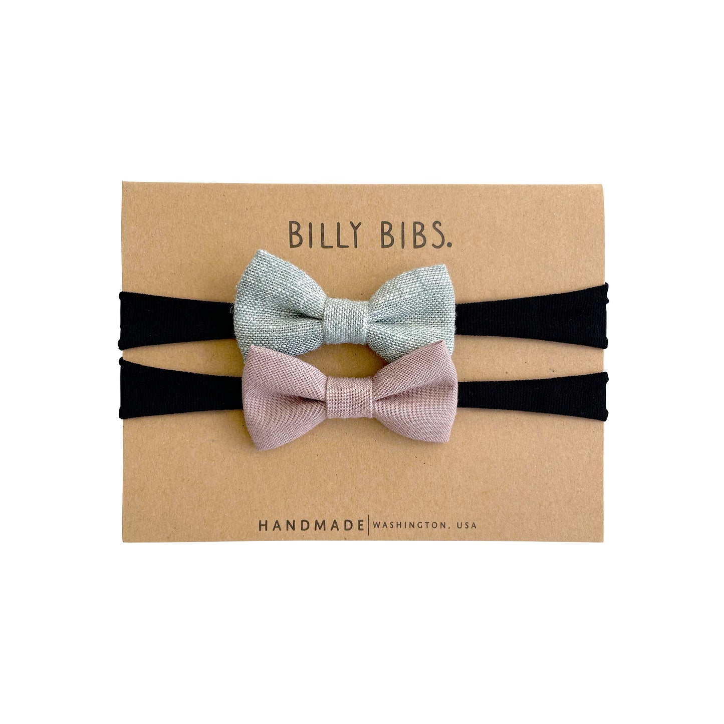 Solid color bows Set x 2 - With black Headband