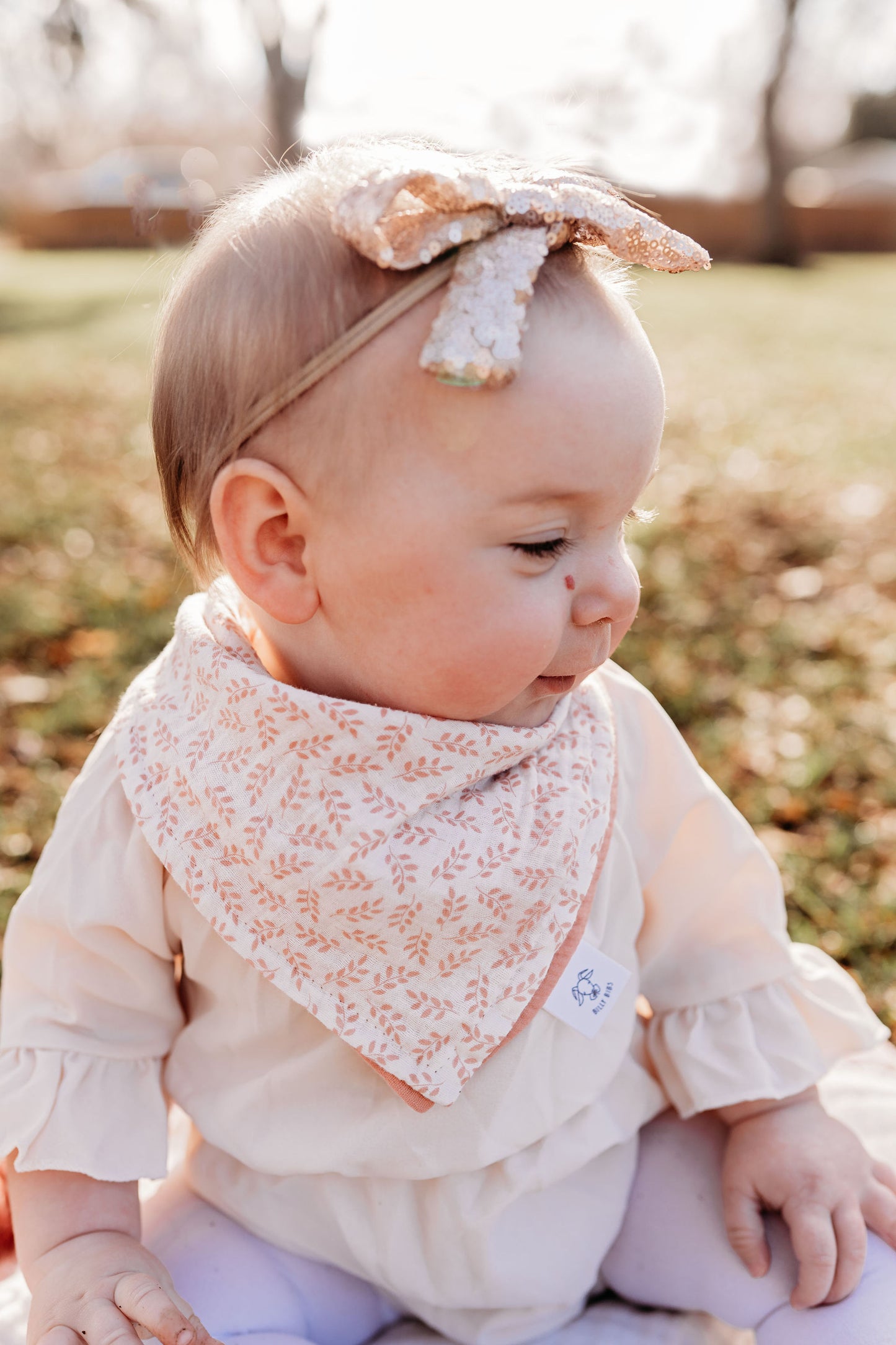 Personalized Pink Muslin Bandana Bib