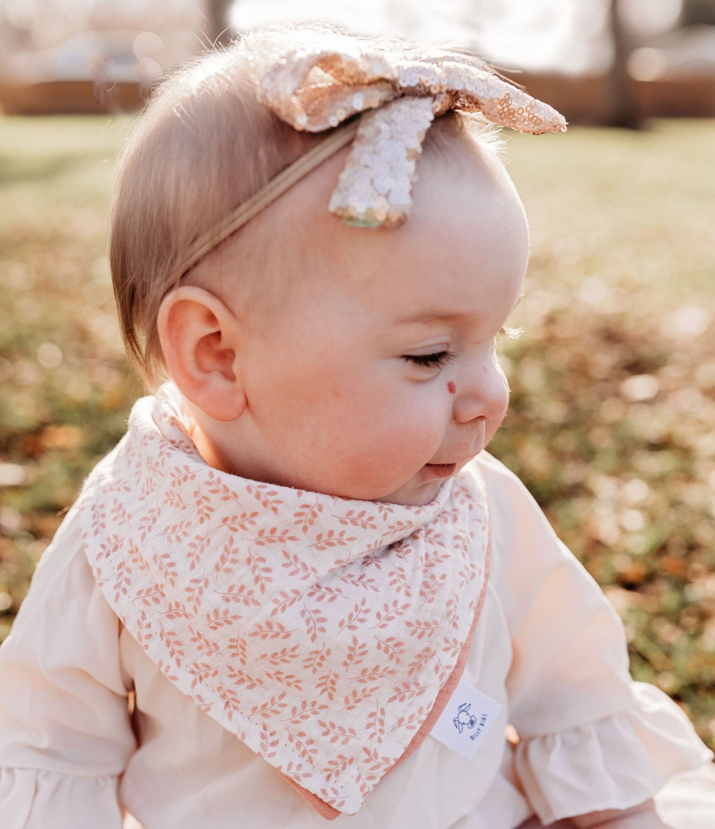 Pink Muslin Bandana Bib