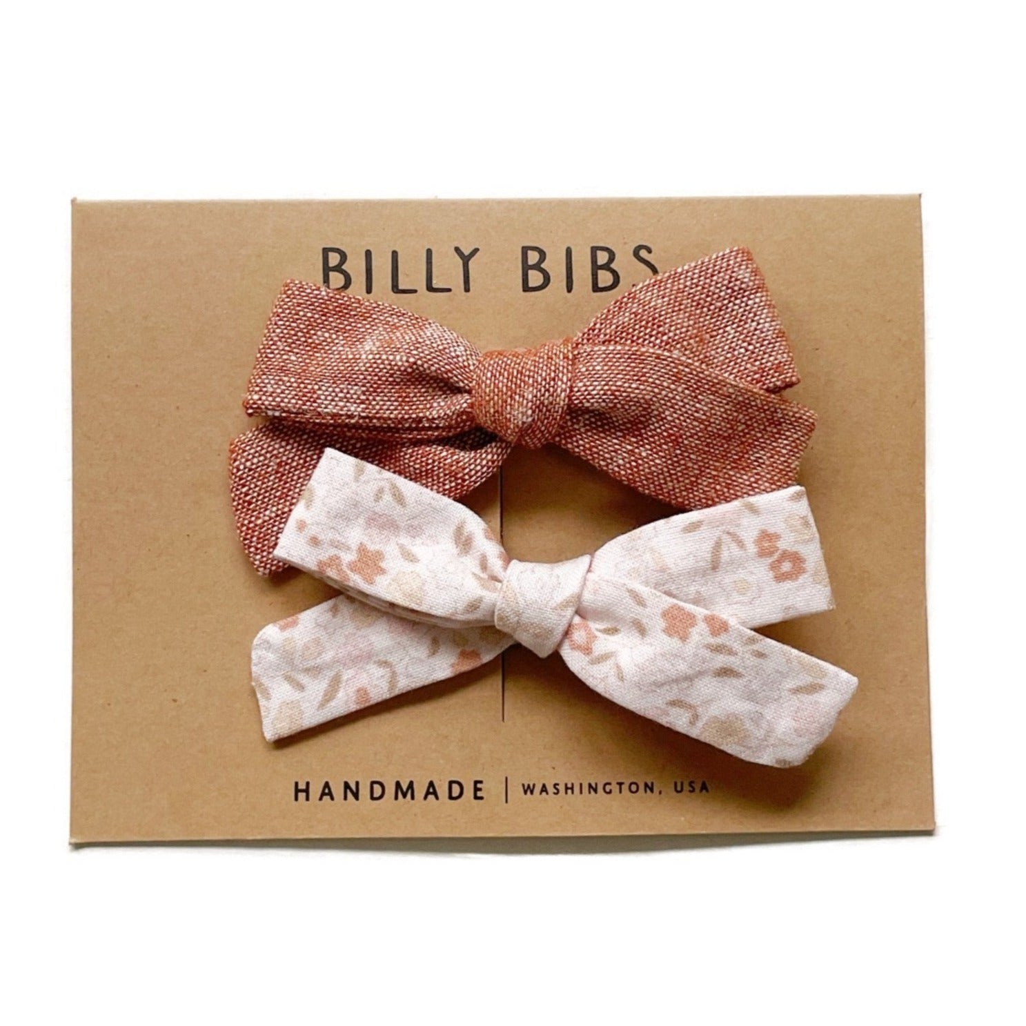Earthy Red Clip Bow Set