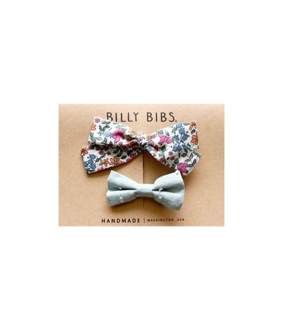 Garden Blue Clip Bow Set