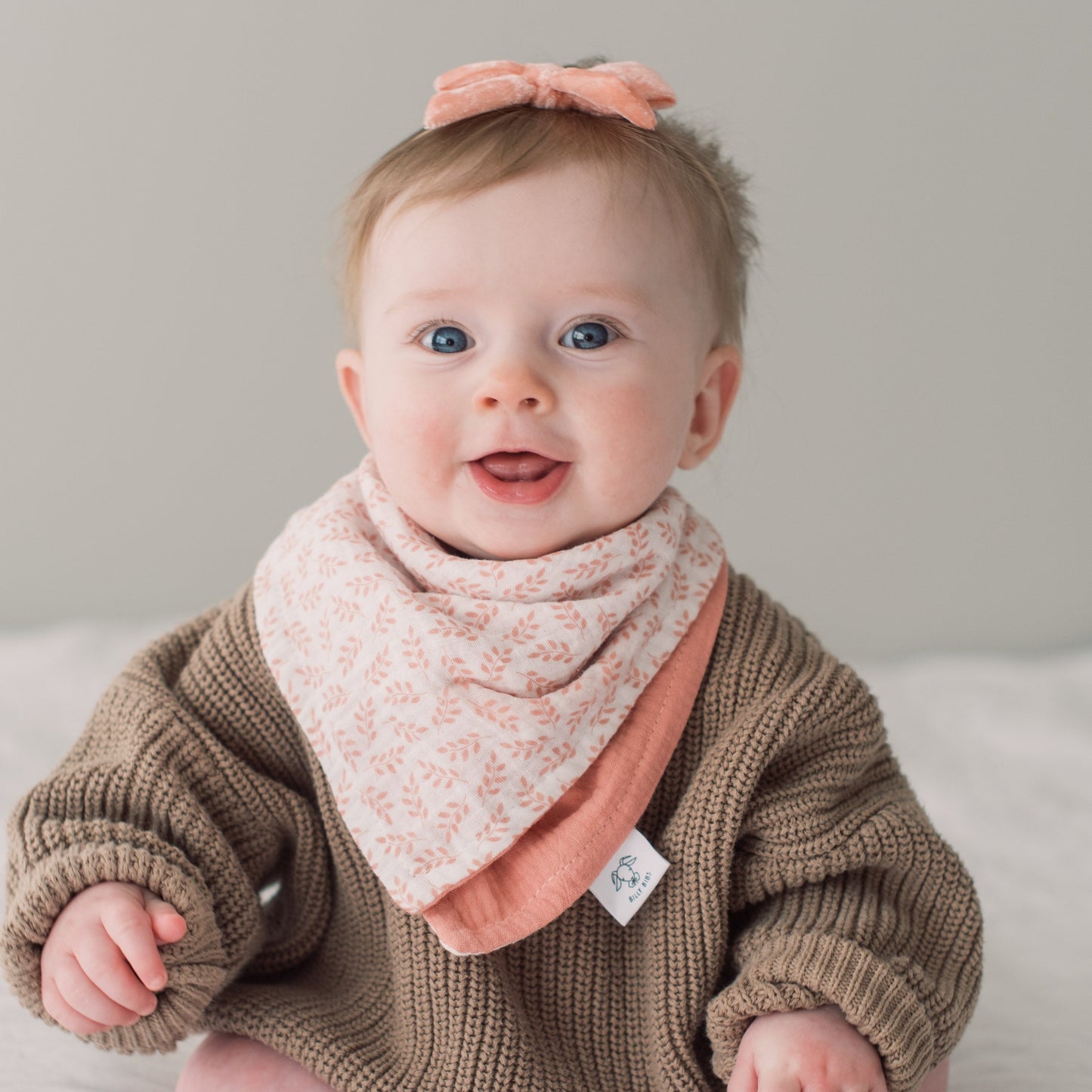 Pink Muslin Bandana Bib