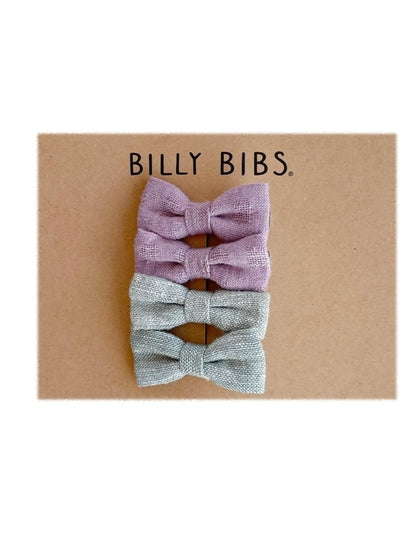 Lilac - 2 pairs - Clip Bow Set