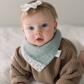 Personalized Mint Muslin Bandana Bib