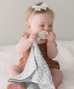 Personalized Mint Muslin Pacifier Holder Lovie