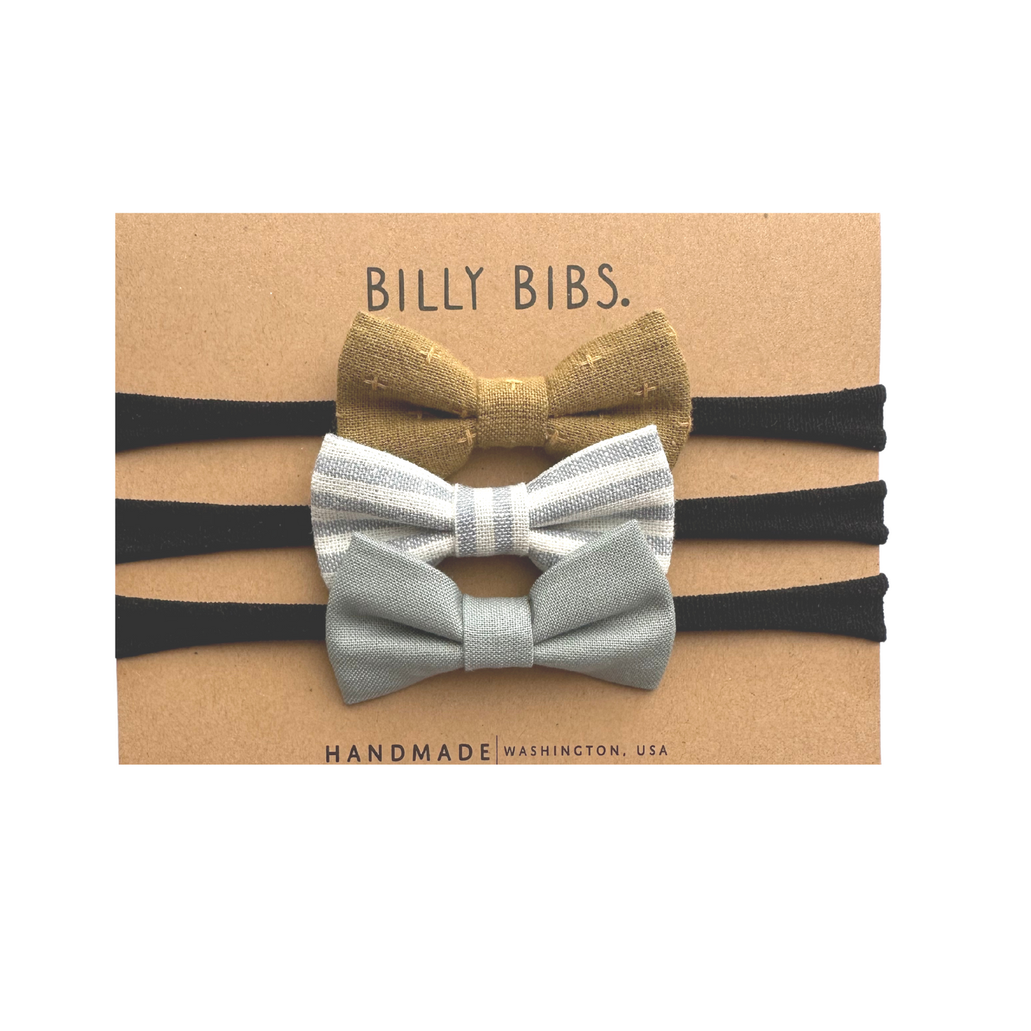 Rain Bow Headband Set - Black Nylon